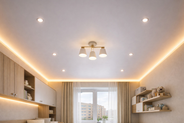 Натяжные потолки с подсветкой